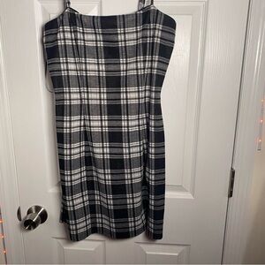 Black and white checkered tight dress